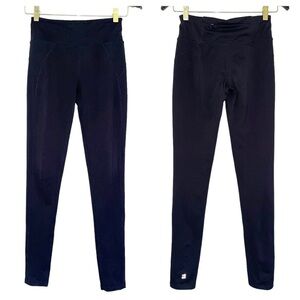 Sweaty Betty leggings full-length zipper pocket continuous drawcord black XXS